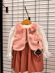 3 lü peluş deri etek takım